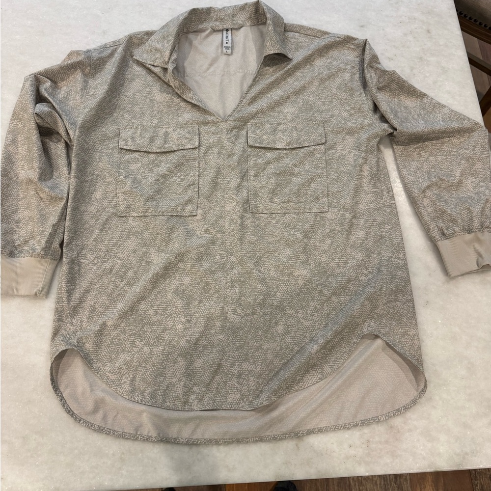 Athleta Tan Long Sleeve Top